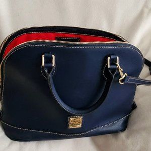 Dooney and Burke Satchel Leather Blue